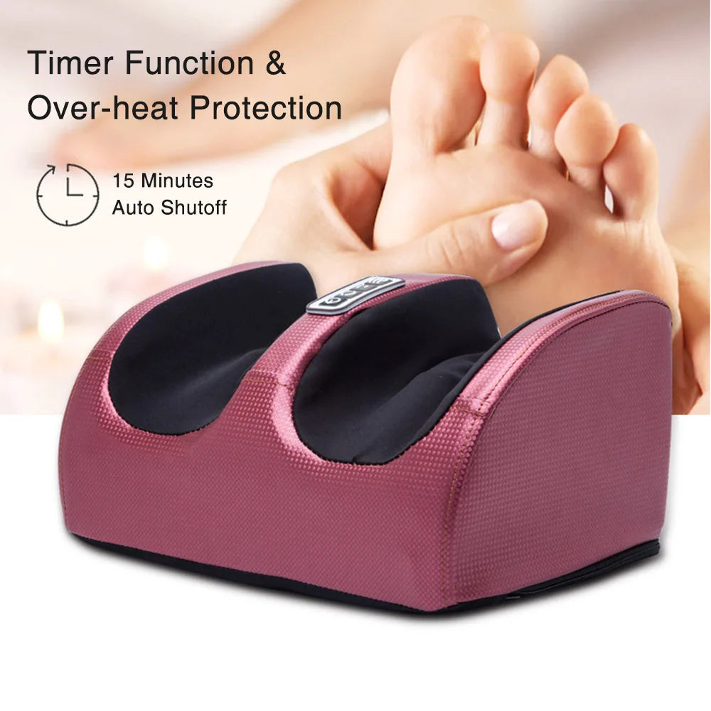 Electric Foot Massager with Shiatsu Heat - Portable Wellness Tool Relaxation Treatment Tidesmit