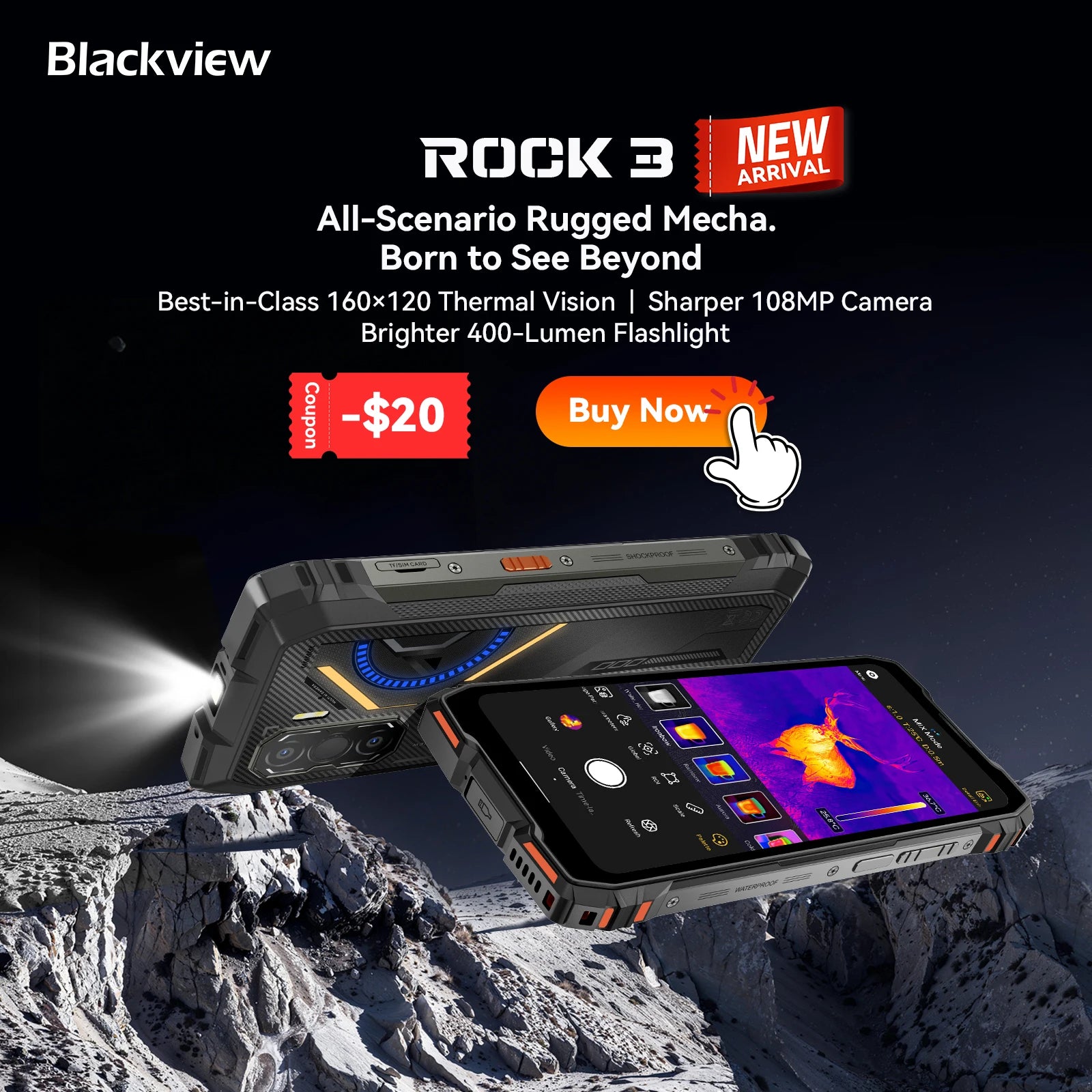 Blackview OSCAL PILOT 3 5G mobile phones AI Rugged Smartphone MTK 6300, 6.78" 2.4K Display 120Hz, 12GB 256GB, 7500Amh Phones
