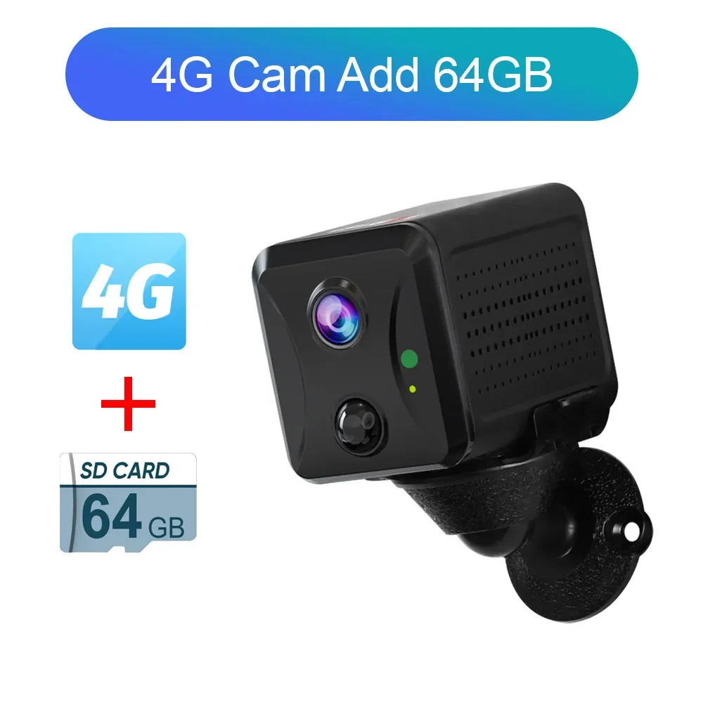 LS VISION 5MP Mini 4G Security Camera SIM Card Wireless Wifi Camera 3800mAh Camcorder PIR Human Detectioon Video Recorder Ubox