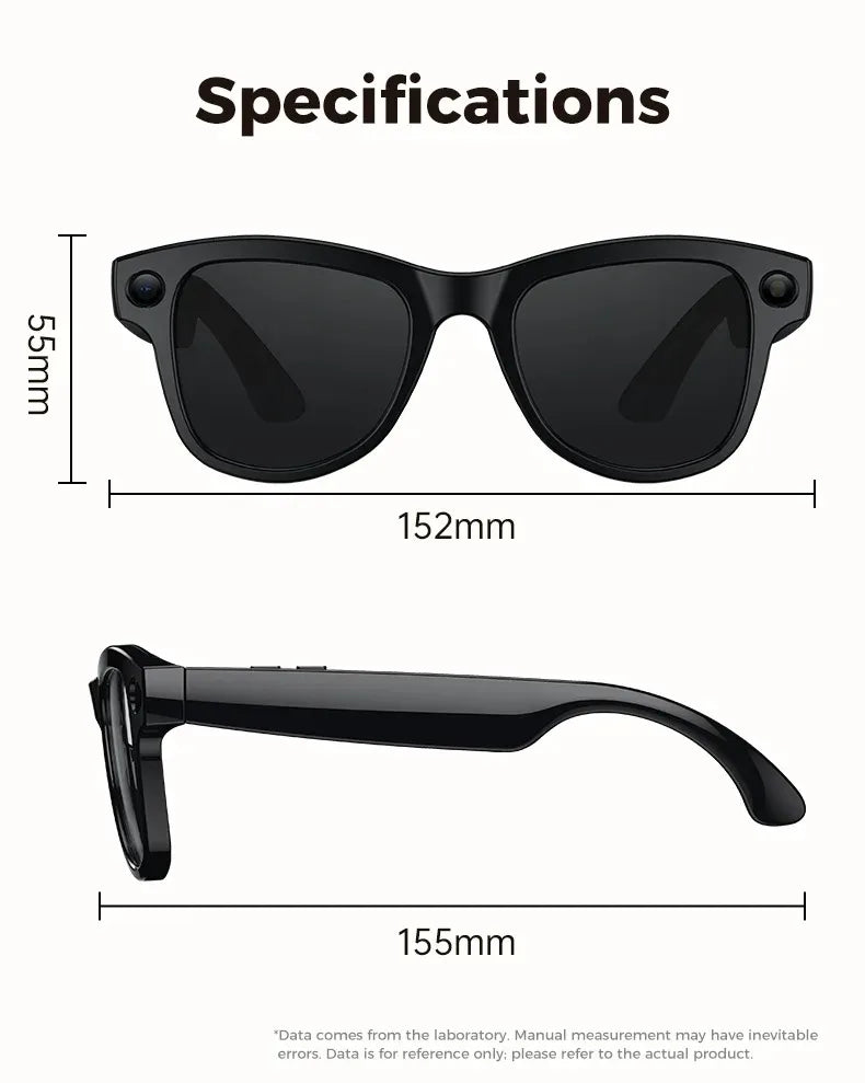 Tidesmit AI Smart Glasses: 4K Camera & Spatial Audio Bluetooth Eyewear Tidesmit