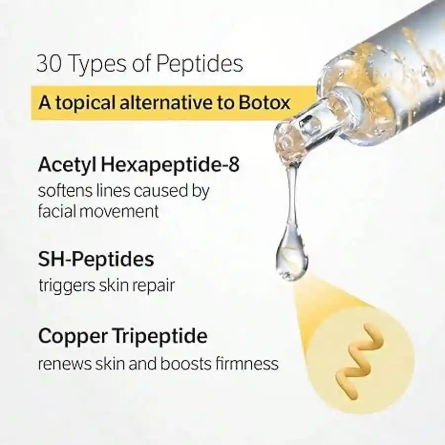 Tidesmit Silk Peptide Intensive Lifting Ampoule with collagen and 30 peptides for skin tightening and firming.