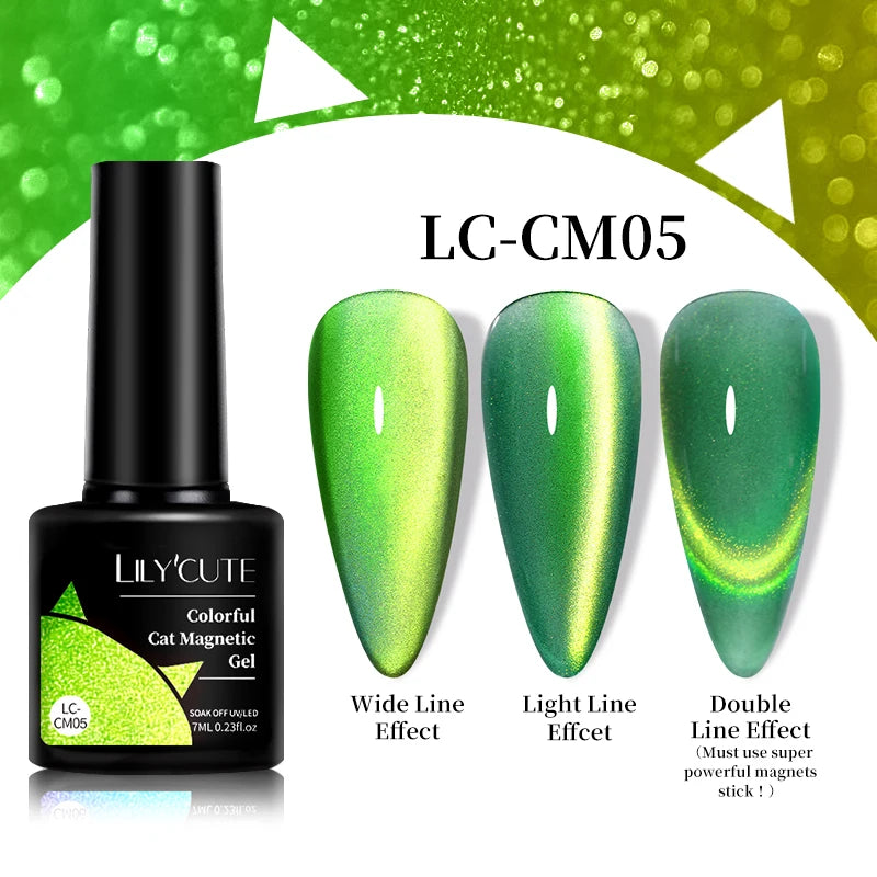 Magnetic Cat Eye Gel Nail Polish – Reflective UV Soak Off Kit Permanent Makeup Machines LC-CM05 Tidesmit