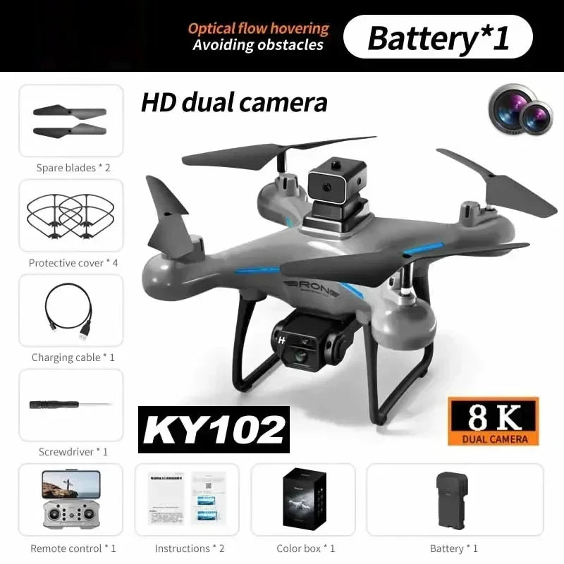 8K Camera Drone with Dual Lens Obstacle Avoidance - Foldable Quadcopter 8K-DC-1B Tidesmit