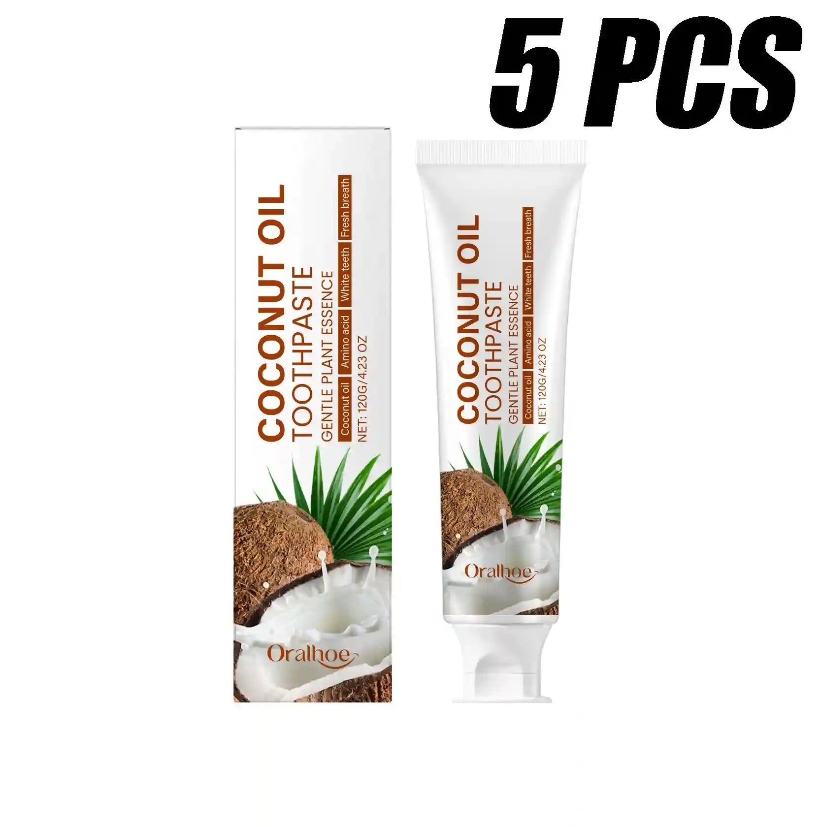 Tidesmit coconut oil toothpaste for natural teeth whitening, enamel repair, and tartar removal