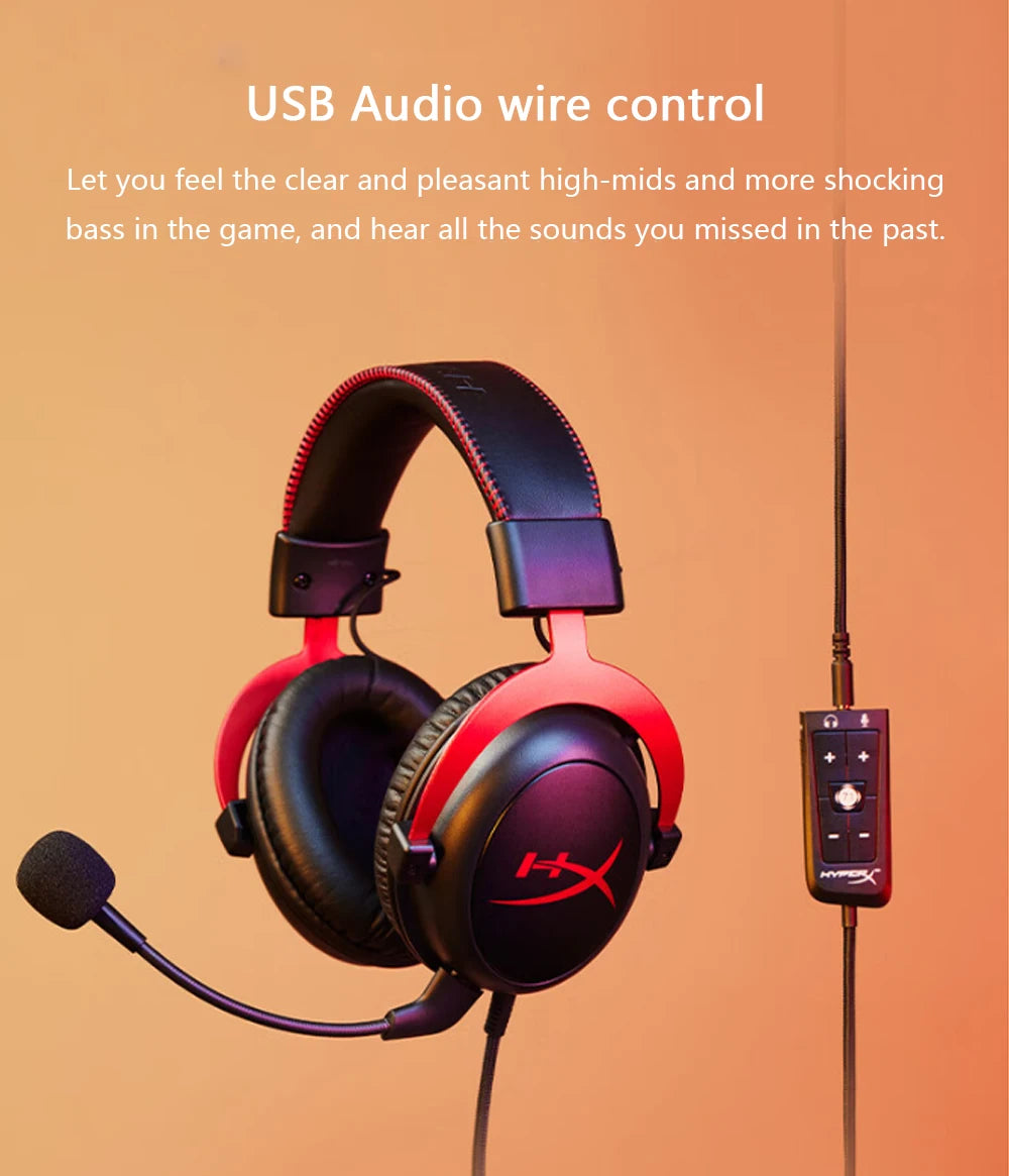 HyperX Cloud II Over-Ear Gaming Headset – 7.1 Surround Sound, Black Tidesmit