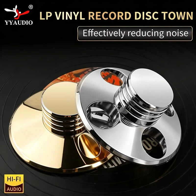 YYAUDIO Vinyl Record Weight 304 Stainless Steel LP Disc Stabilizer Turntable Clamp Reduce Vibration for Record Player Phonograph