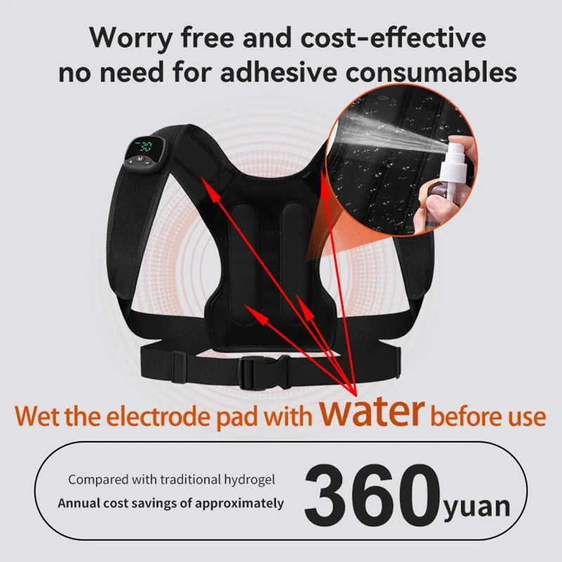 Electric Back Massager with Heat Therapy - Rechargeable Muscle Relief Back Massage Instrument Tidesmit