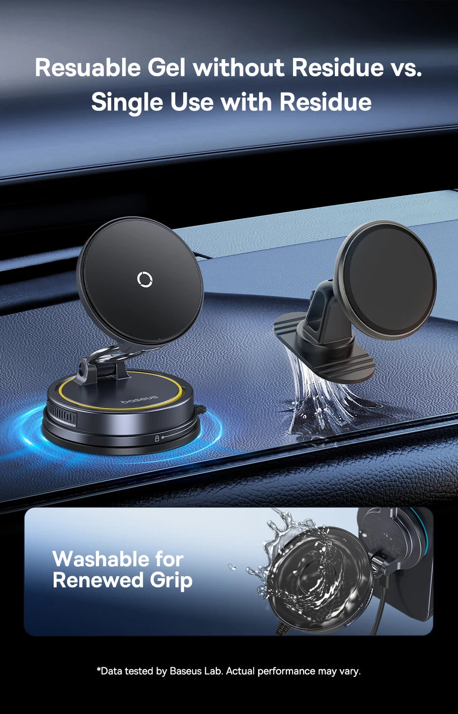 Magnetic Car Phone Holder | 360 Rotation Mount | Silver Tidesmit Tidesmit