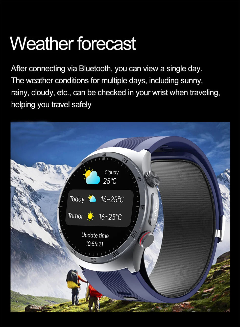 New AI Diagosis ECG Health Smart Watch Men Blood Pressure Lipid Uric Acid NFC Air Pump Airbag Health Smartwatches For men Women