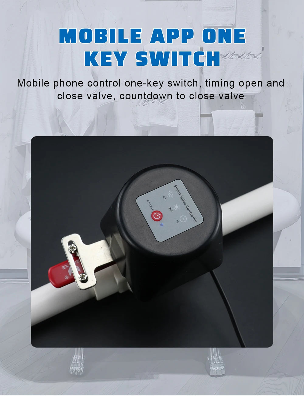 Smart WiFi Gas Valve Controller - App-Controlled Auto Shut-Off Valve Tidesmit