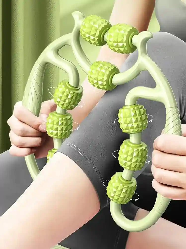 Leg Slimming Massage Roller – 12 Wheel Manual Deep Tissue Tool Massage Roller Tidesmit