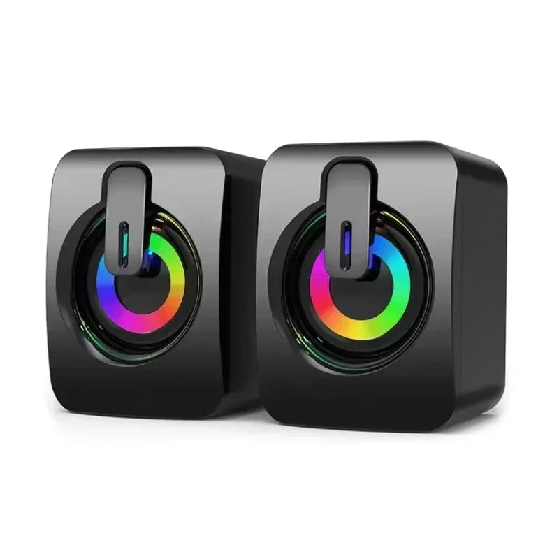 MINI Computer Speaker Subwoofer Home Stereo Surround Sound 3.5MM AUX Music Player Suitable for Computers and Laptops