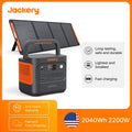 Jackery Explorer 2000v2 Portable Power Station with 200W Solar Panel,Solar Generator for Camping, Hiking, and Outdoor Energy Use