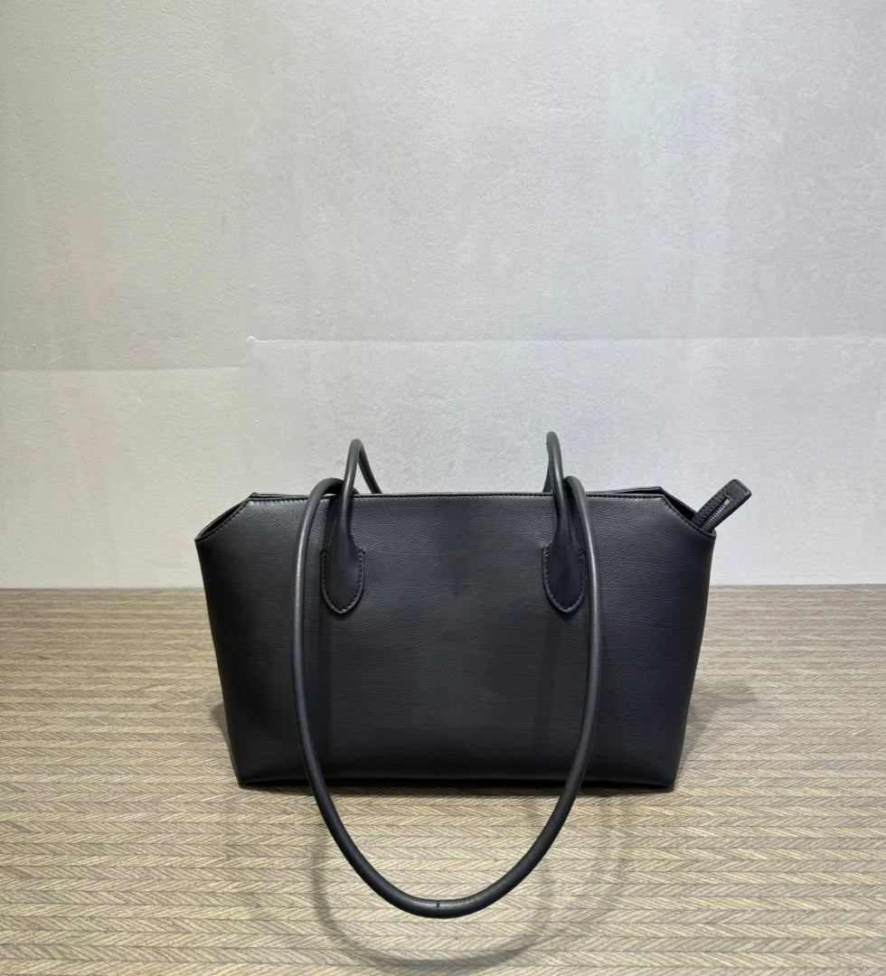 2026 new cow spine leather large capacity shoulder bag, leather handbag, commuting leather women's bag, high-end customized vers