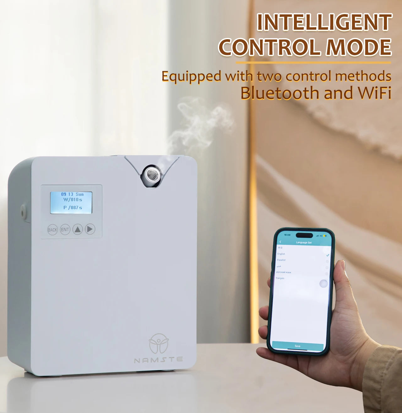 NAMSTE Electric Aromatic Oasis Fragrance WIFI Aroma Diffuser Air Freshener Essential Capacity 300ml Bluetooth Purifiers 400m³