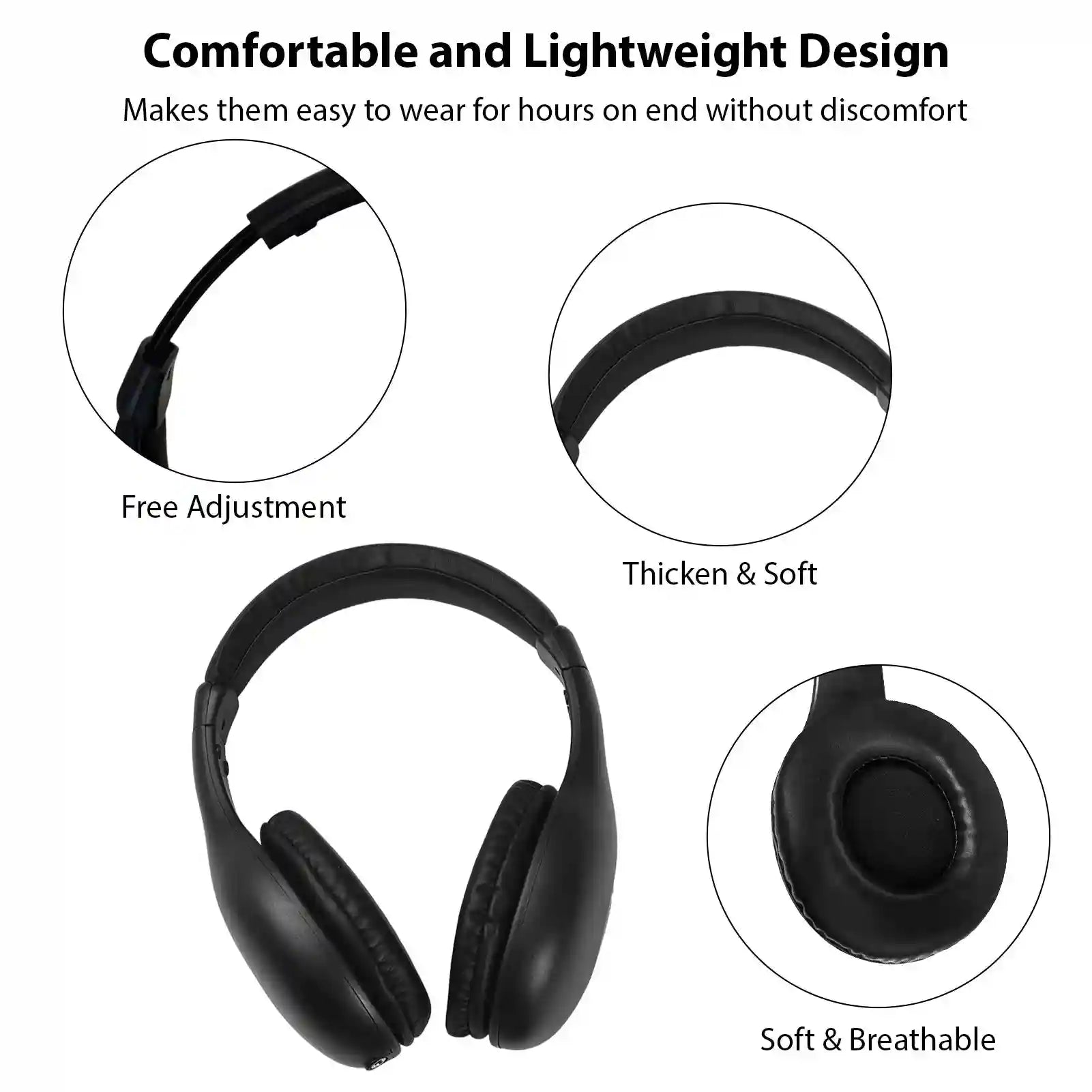 Wireless TV Headphones with Transmitter - 98ft Range, Low Latency Audio Tidesmit