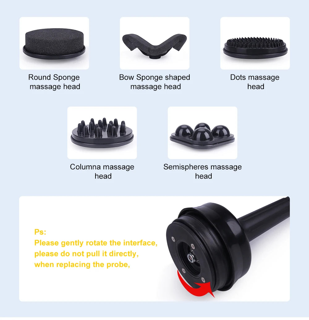 Vibrating Slimming Machine: 5-in-1 Electric Muscle Relief Massager Back Massage Instrument Tidesmit