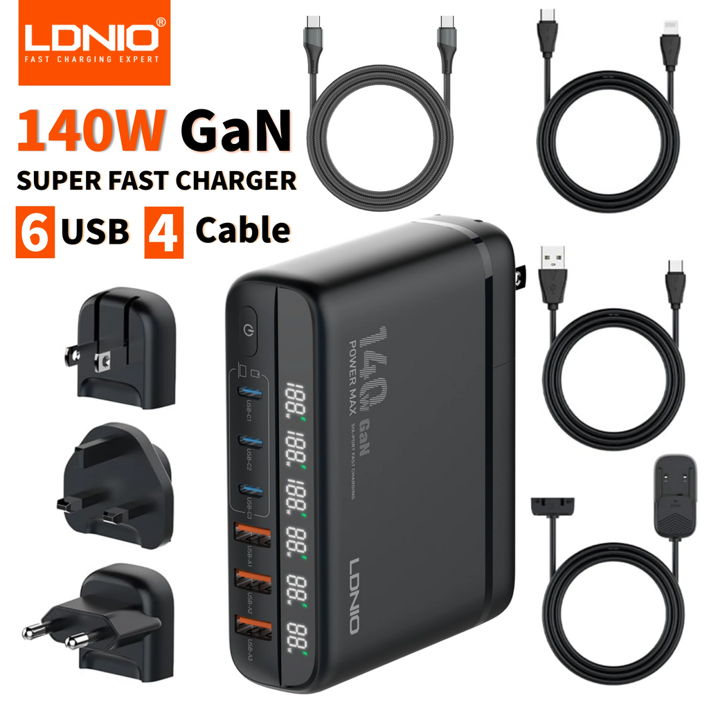 140W GaN USB C Fast Laptop Charger - PD Power Adapter Tidesmit