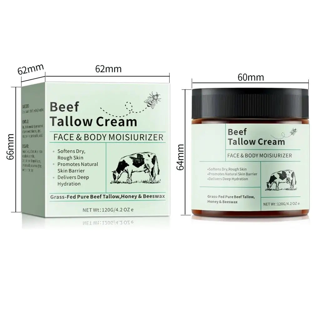 2PCS Beef Tallow Honey Moisturizer Cream Brightening Rejuvenation Nourishing Hydrating Redness Repair Pore Women Cosmetics 120g