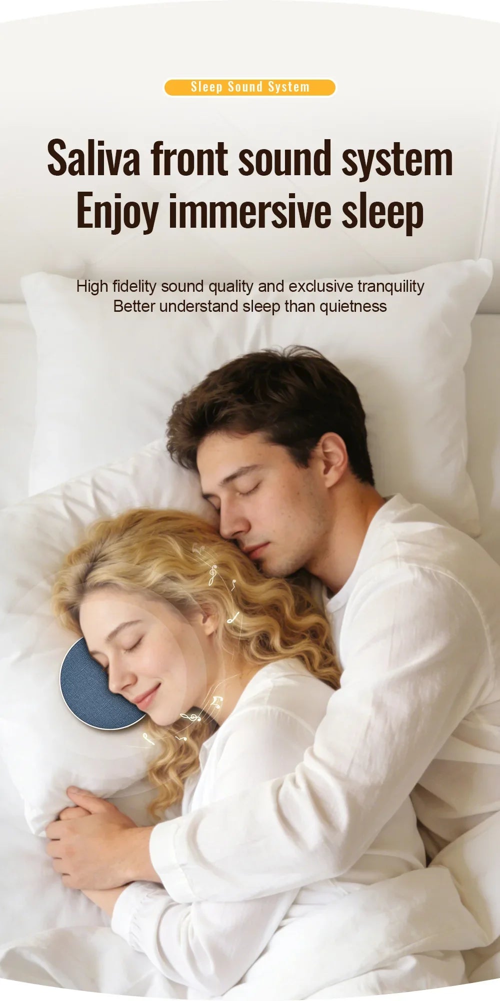 Bedside Sleep-enhancing Audio Ultrasonic Pillow-top Sleep Aid Speaker High Dynamic Sound Quality Bluetooth Speaker 2026 NEW