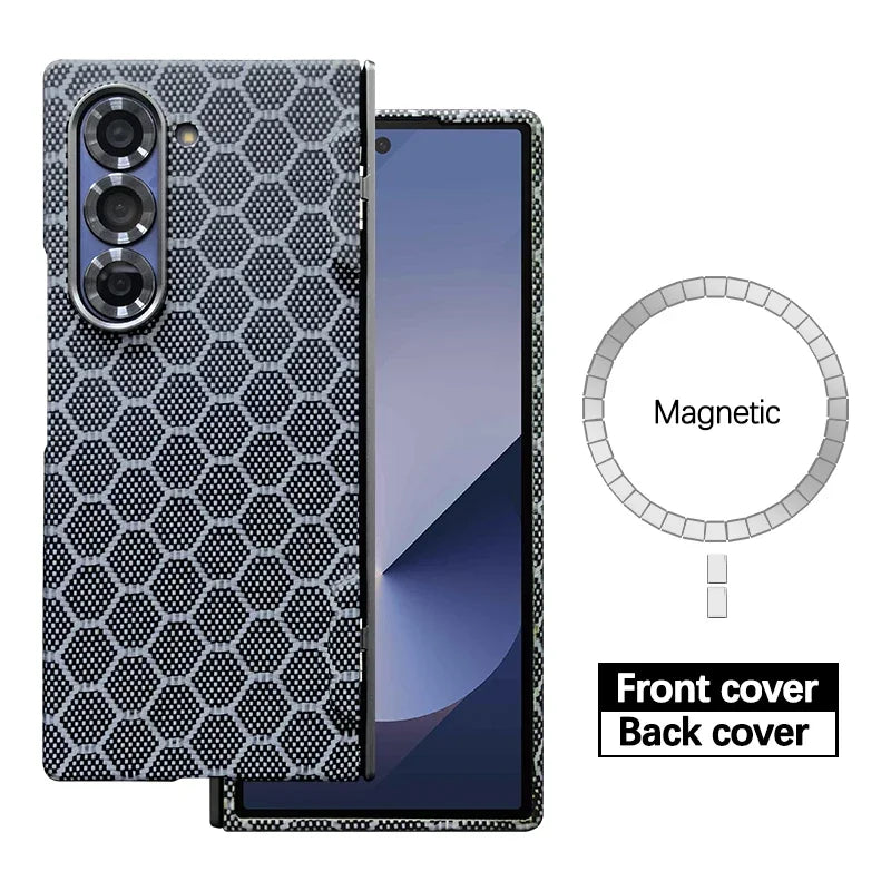 Samsung Galaxy Z Fold 7 Aramid Carbon Fiber Case - Slim Protection Fornt Back 3 Galaxy Z Fold6 Tidesmit