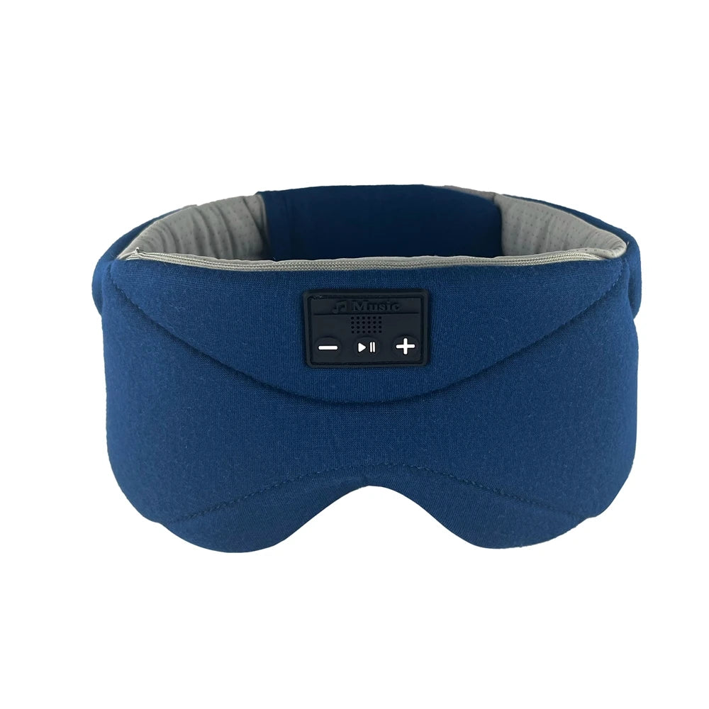 Bluetooth Sleep Mask with Integrated White Noise Headphones Blue Tidesmit