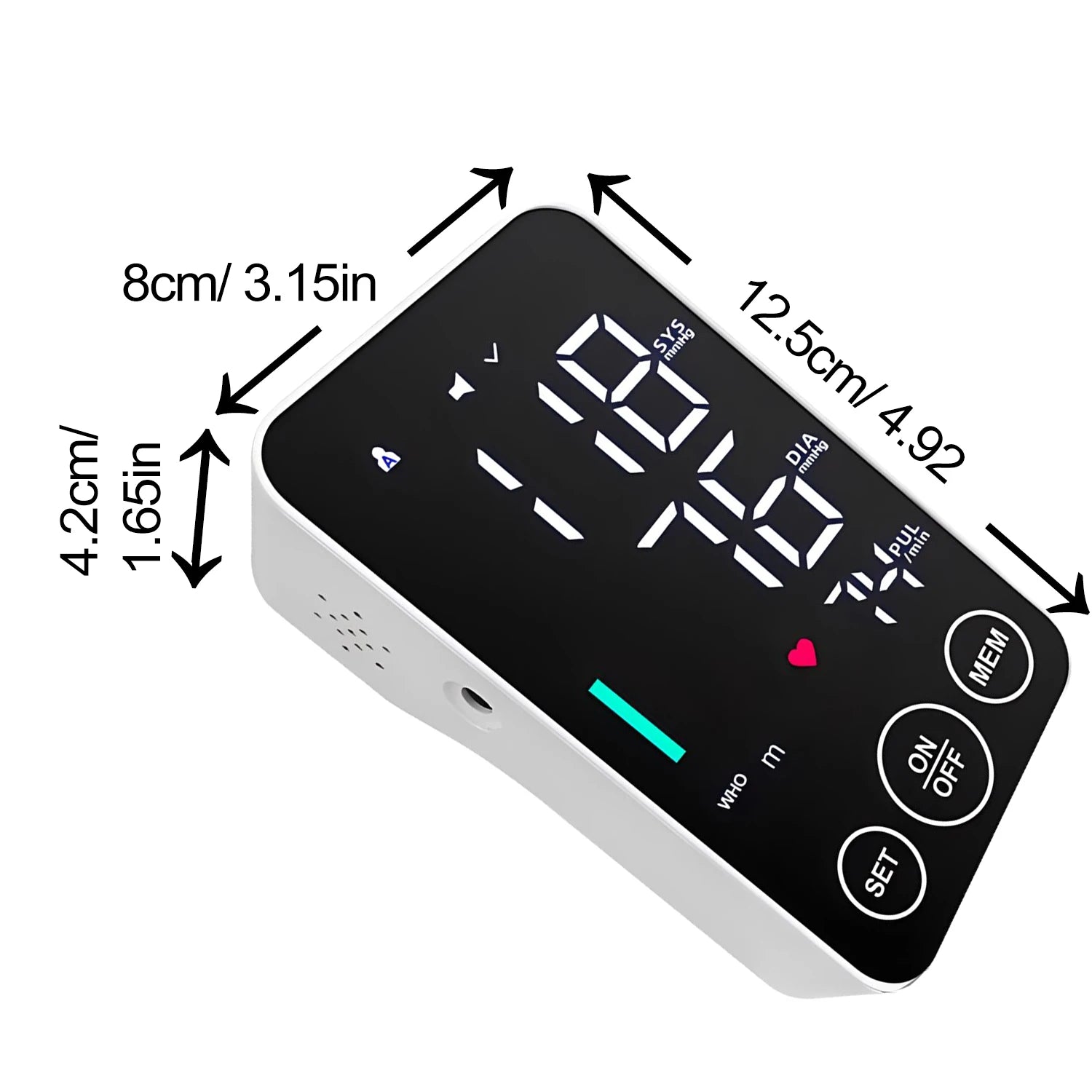 Blood Pressure Machine, Automatic Digital Upper Arm Blood Pressure Monitor with Adjustable Large Cuff