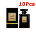 Roxelis Woody Light perfume for men, 10-pack set, luxurious woody scent in elegant black square glass bottles.