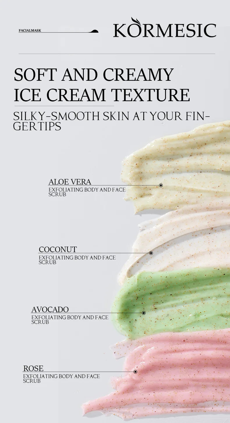 Avocado Facial Scrub & Moisturizing Cream - Natural Exfoliation Care Scrubs Treatments Tidesmit
