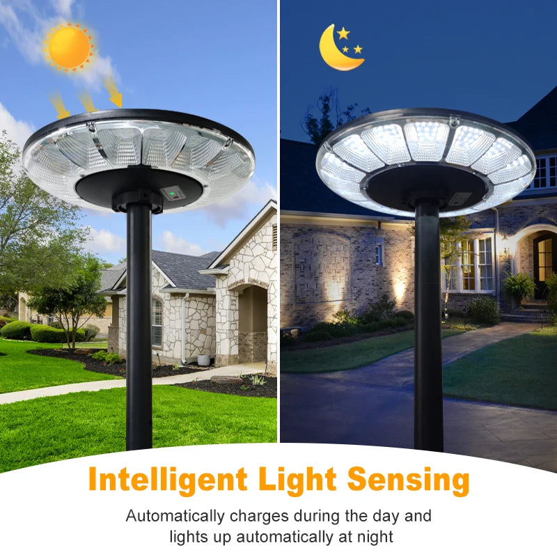 Outdoor Solar Garden Light Super Bright UFO LED Solar Street Light IP44 Waterproof  for Yard Patio Driveway Villa Decoration