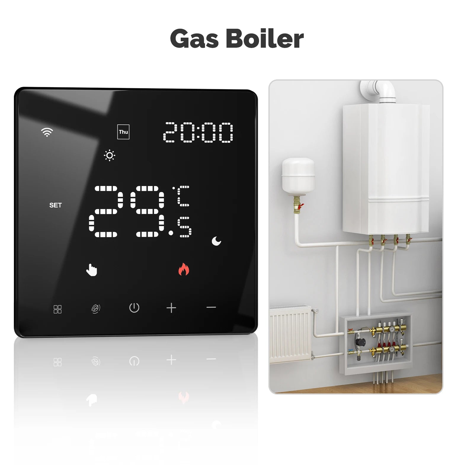 MOES Smart Tuya ZigBee WiFi Thermostat Programmable Controller Water Boiler Electric Heating Works with Alexa Google Assistant