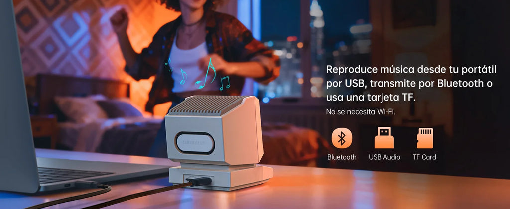 Divoom MiniToo Speaker retro mini PC style pixel alarm clock Bluetooth speaker with white noise, desk decor and creative gift