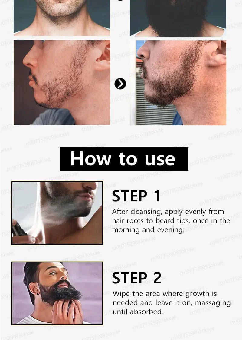 Beard Growth Liquid for Thicker Fuller Hair - Tidesmit Natural Formula Scrubs Treatments Tidesmit