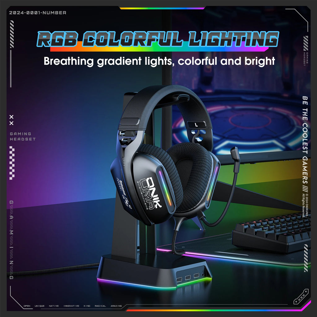 Gaming Headset with Microphone - Noise Cancelling Wired Audio Tidesmit