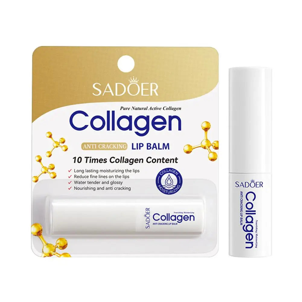 Collagen Lip Balm for Dry Lips - Deep Moisturizing Treatment by Tidesmit Lip Care Tidesmit