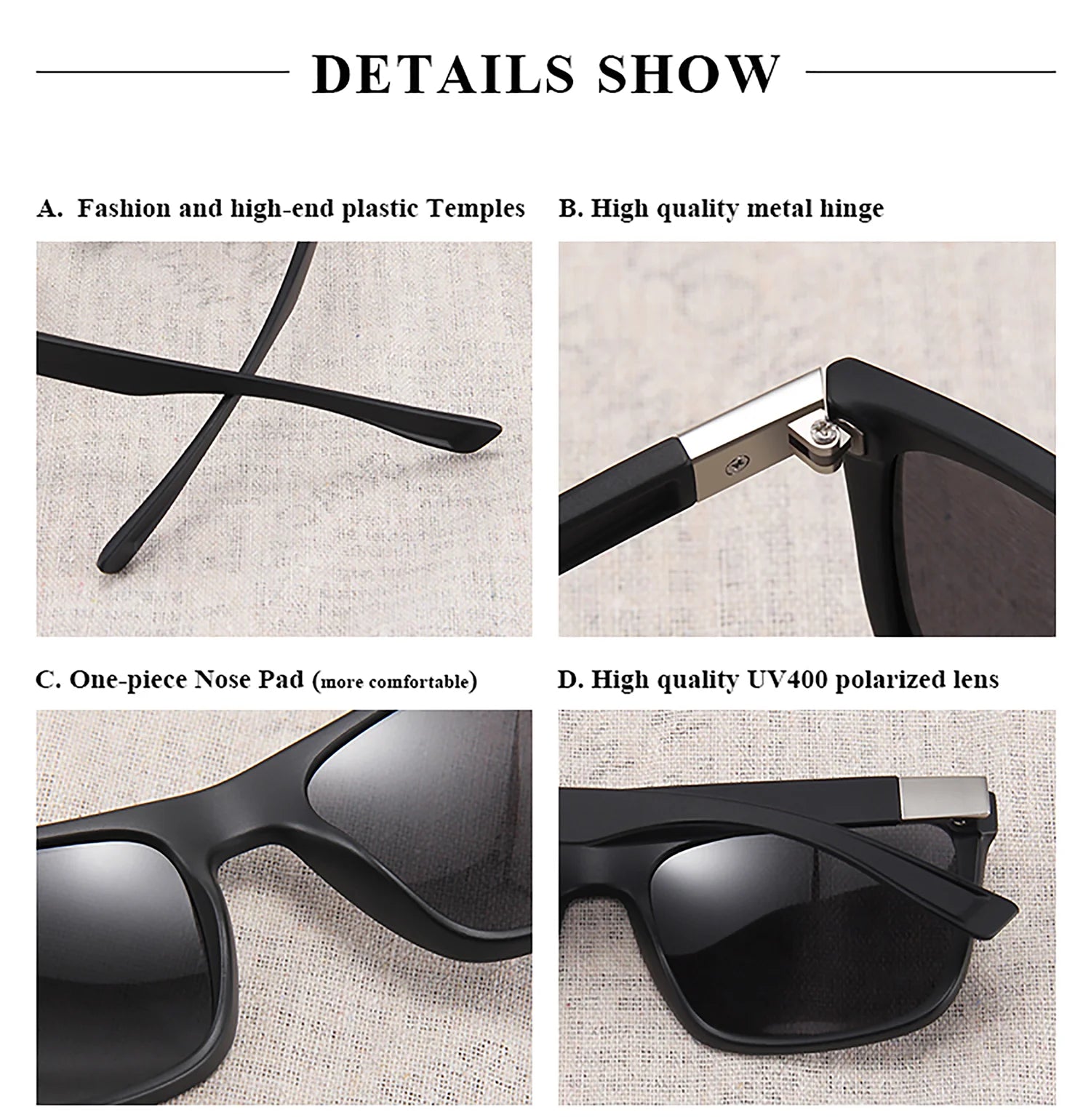 Polarized Square Sunglasses - Retro UV400 Driving Eyewear for Clarity Tidesmit