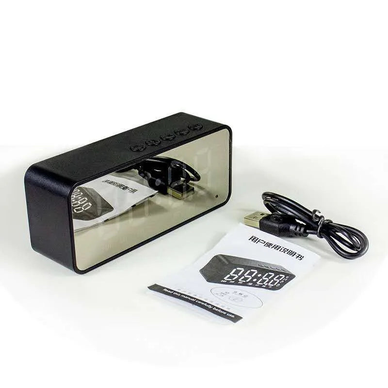 Wireless Bluetooth Speaker Alarm Clock Portable Radio FM Subwoofer Sound Box Music Mini Lamp Woofers Caixa De Som Coluna Bocina