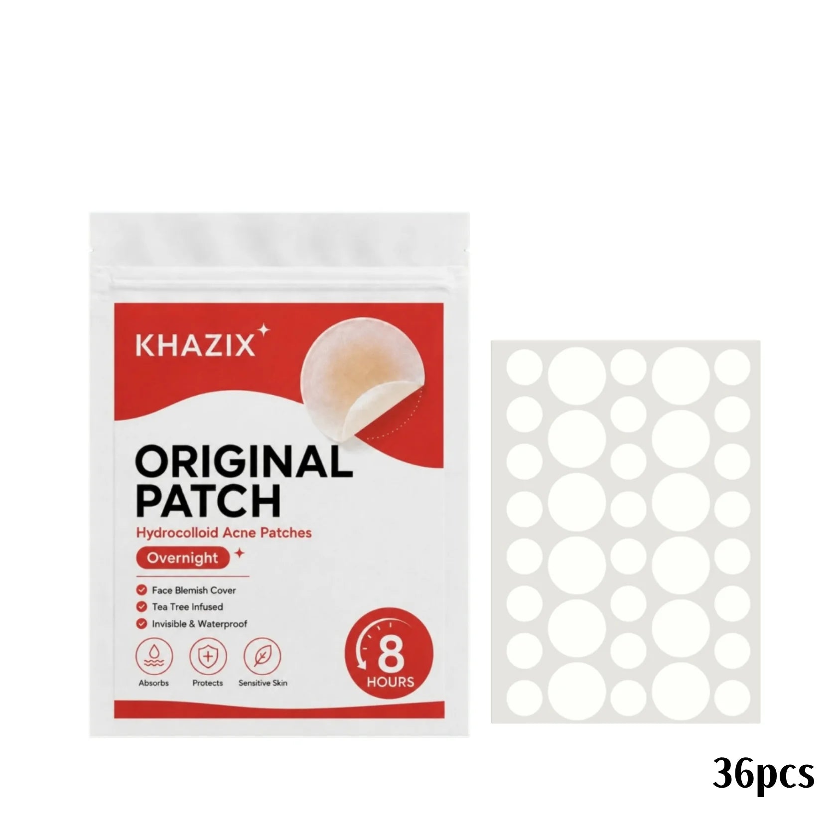 36pcs Clear Round Pimple Patches / Invisible Blemish Covers / Pimple Marks / Unisex / Acne Spot Patches