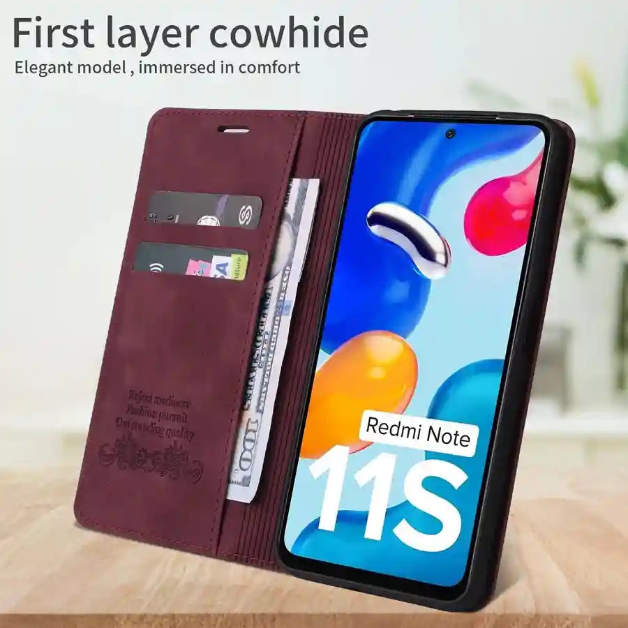 Flip Wallet Phone Case for Xiaomi Redmi Note 11 - Military-Grade Protection Tidesmit