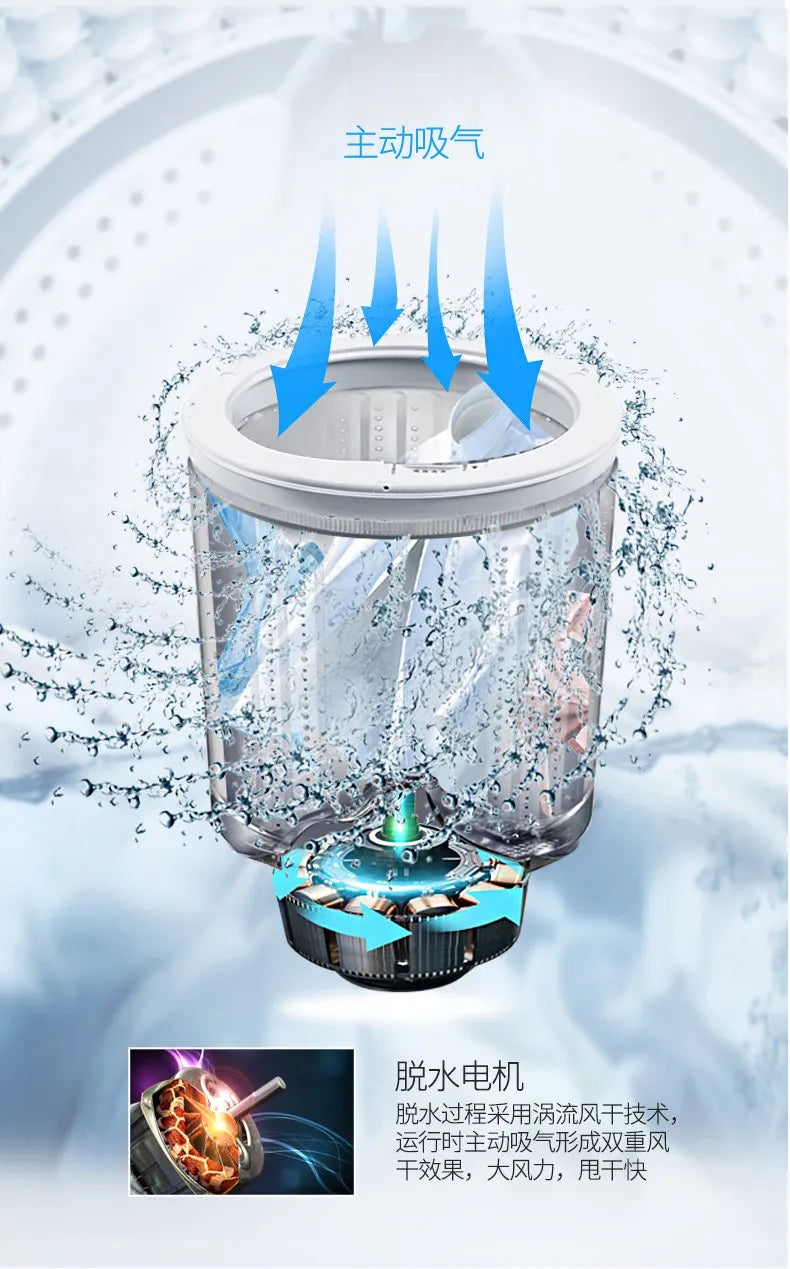 Tidesmit 5KG dual barrel semi-automatic washing machine for dorms and small apartments in compact color design