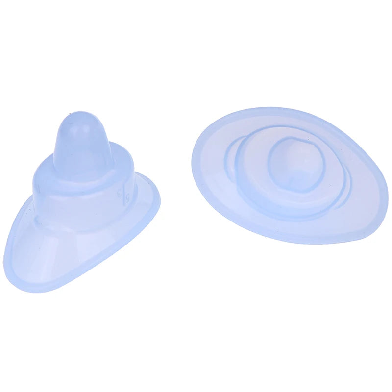 Two reusable, soft blue silicone eyewash cups for gentle eye cleaning and eye bath treatment.