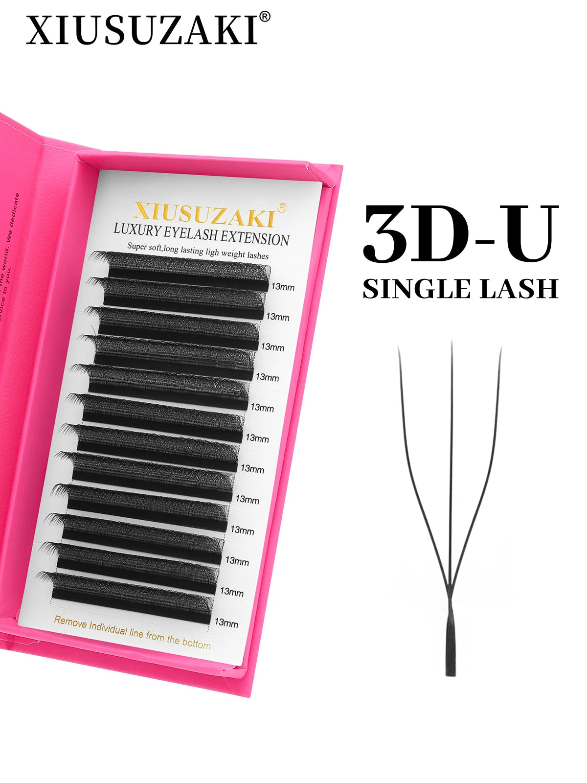 XIUSUZAKI U-Shaped YY 3D 4D 5D W Eyelash Extensions New Style U/W Lashes Extension Mink Premade Volume Fans False Eyelashes False Eyelashes U 3DW Tidesmit