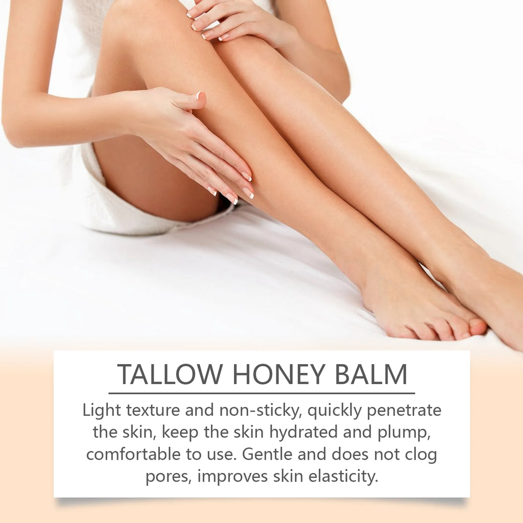 Beef Tallow Honey Moisturizer Grass Fed Whipped Tallow Face Cream Body Lotion Non Greasy Nourishing Fast Absorption Skin Care
