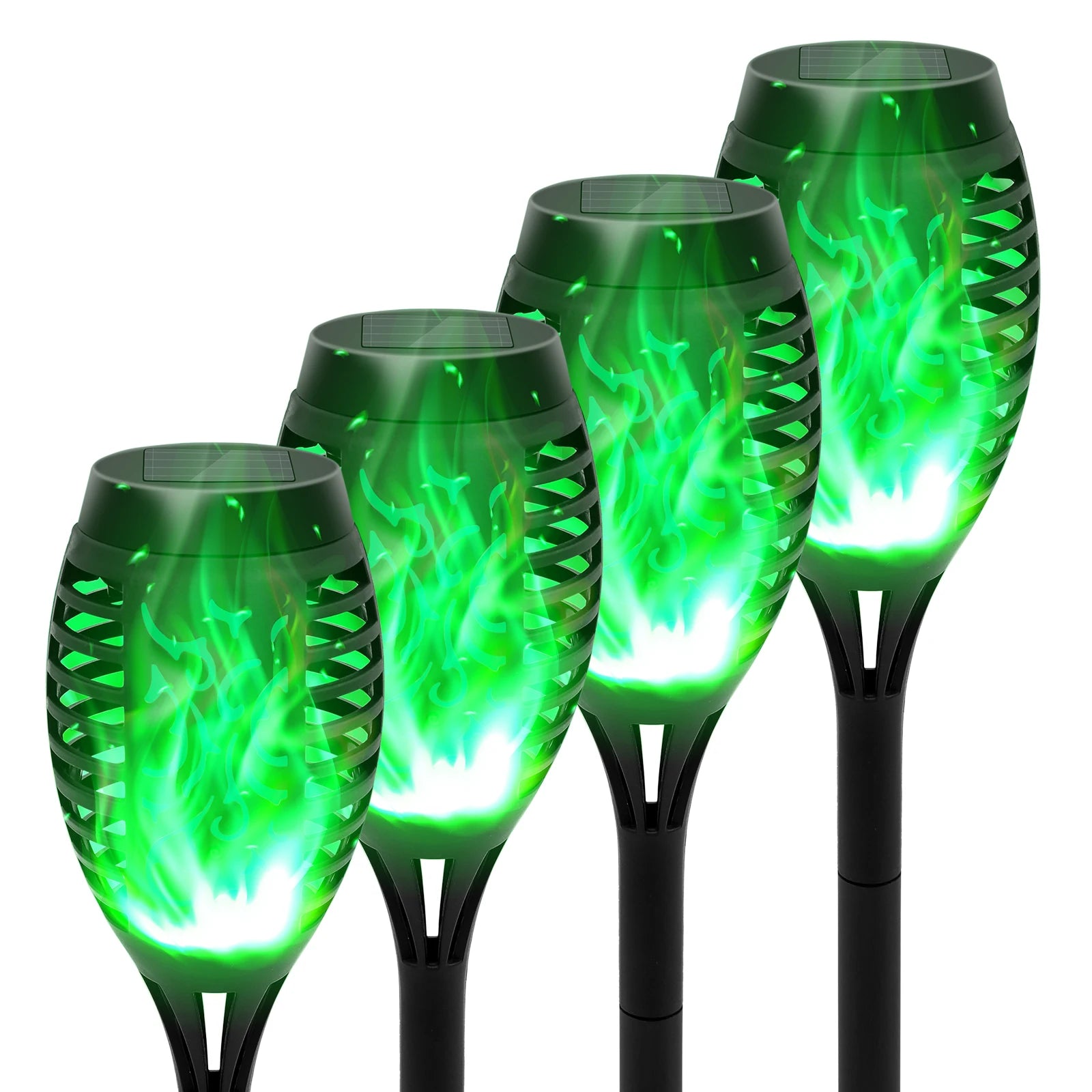 12LED Solar Flame Torch Lights Flickering Waterproof Garden Decoration Outdoor For Lawn Path Yard Patio Floor Lamps