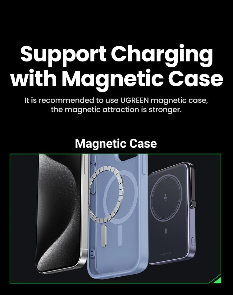 Magnetic Power Bank 10000mAh Wireless Fast Charger with PD Support Tidesmit