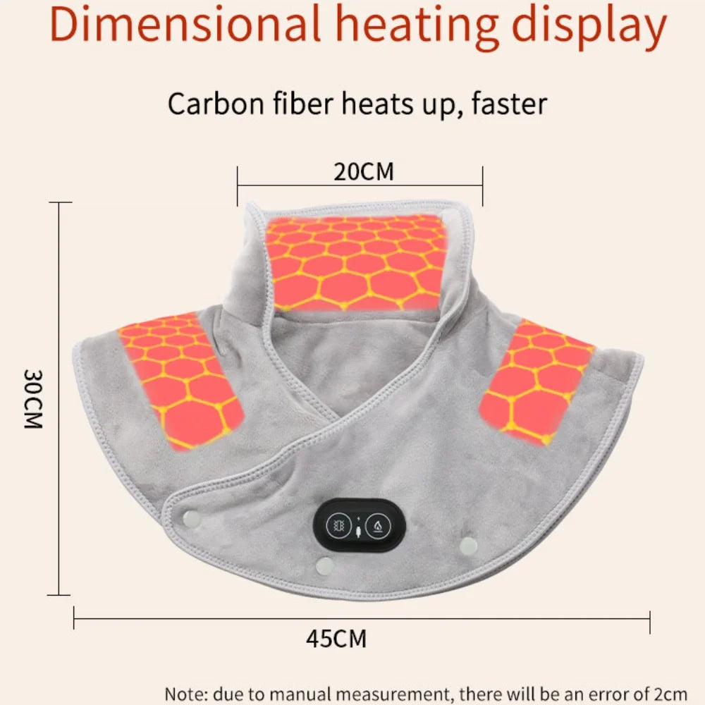 Electric Heating Shoulder Neck Wrap with Vibration Therapy Fascia Gun Tidesmit
