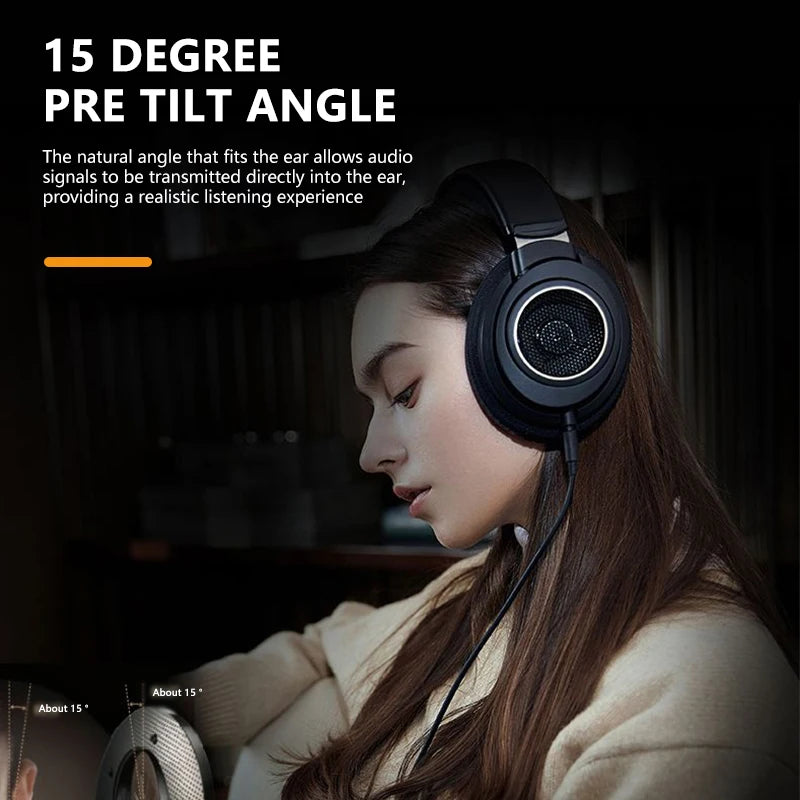 Wired Open-Back Studio Headphones for Professional Monitoring - Black Tidesmit