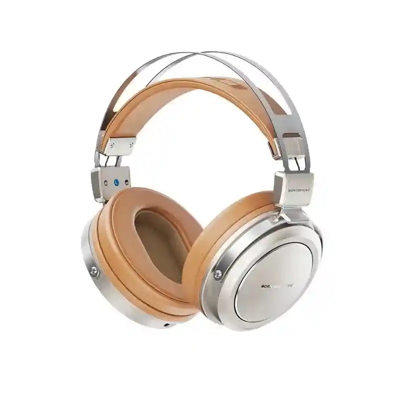 FiiO JT1 Over-Ear Headphones with 50mm Dynamic Drivers for HiFi Audio vintage gold Tidesmit
