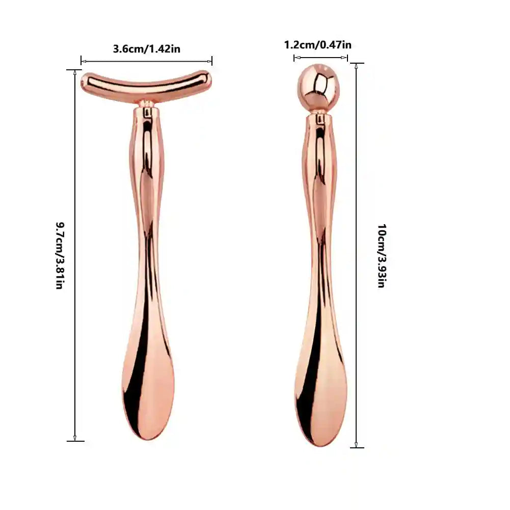 Eye Massage Stick for Dark Circles & Face Lifting - Tidesmit Eye Massage Instrument 2pcs rose Tidesmit