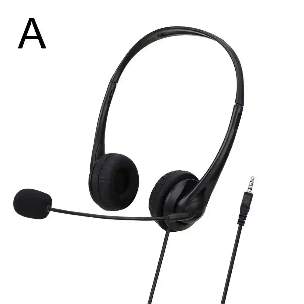 Computer Headset with Noise Cancelling Mic - USB & 3.5mm Options 3.5mm Tidesmit